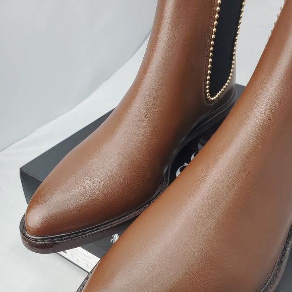 Coach Bowery Beaded Chain Chelsea Boot Size 7B - Picture 8 of 16